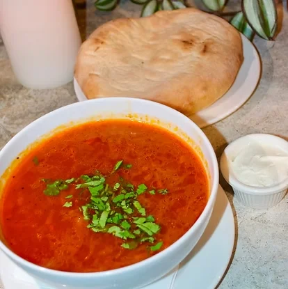 Kubdari Georgian flatbread at Saperavi Georgian Restaurant, Winnipeg, MB